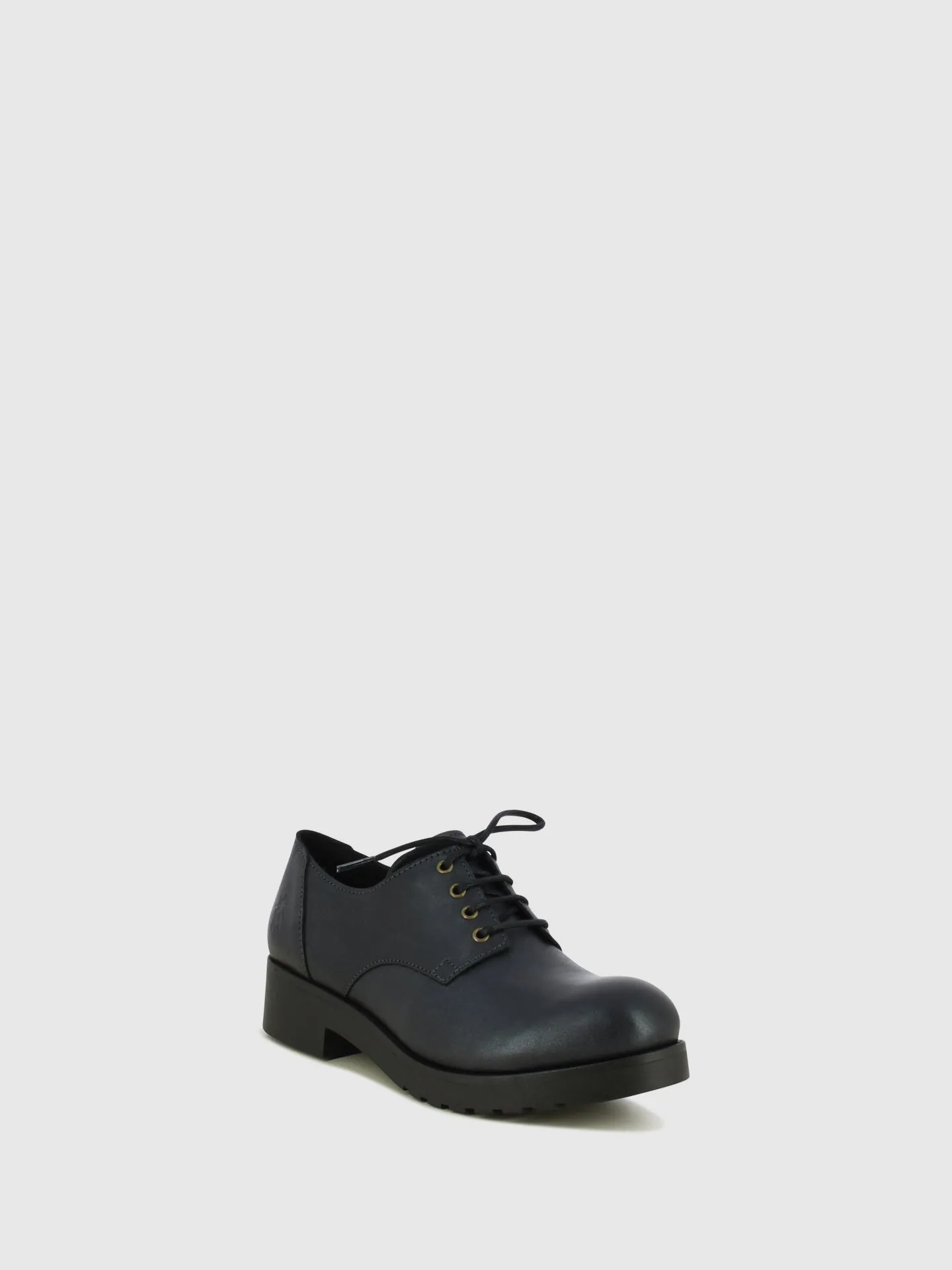 Black Leather Lace-up Shoes