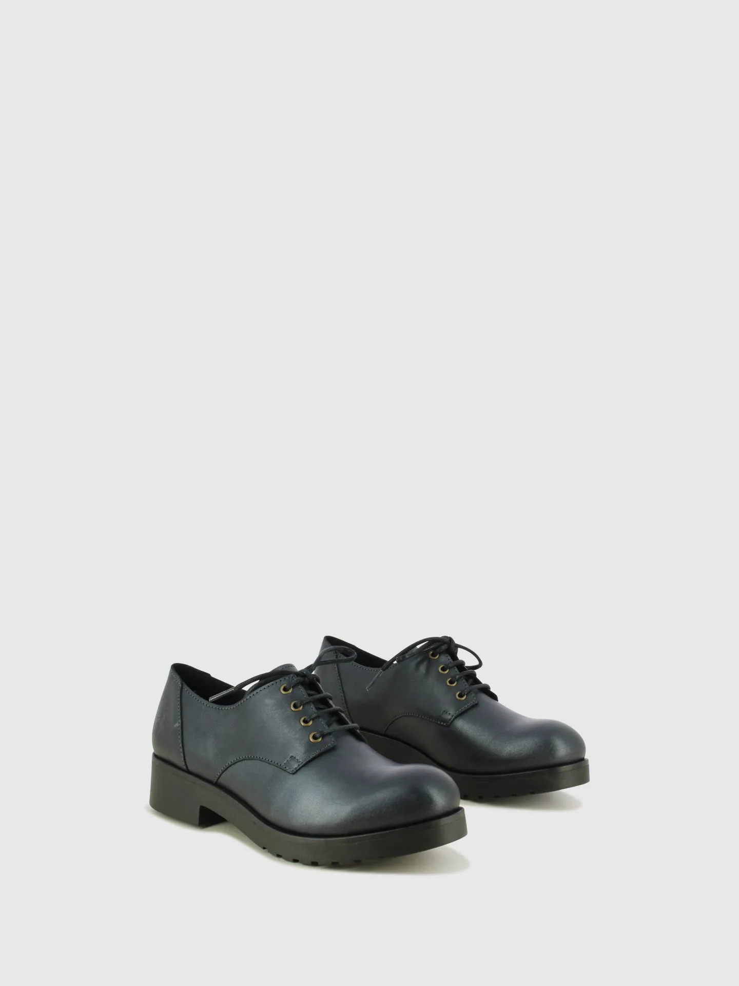 Black Leather Lace-up Shoes