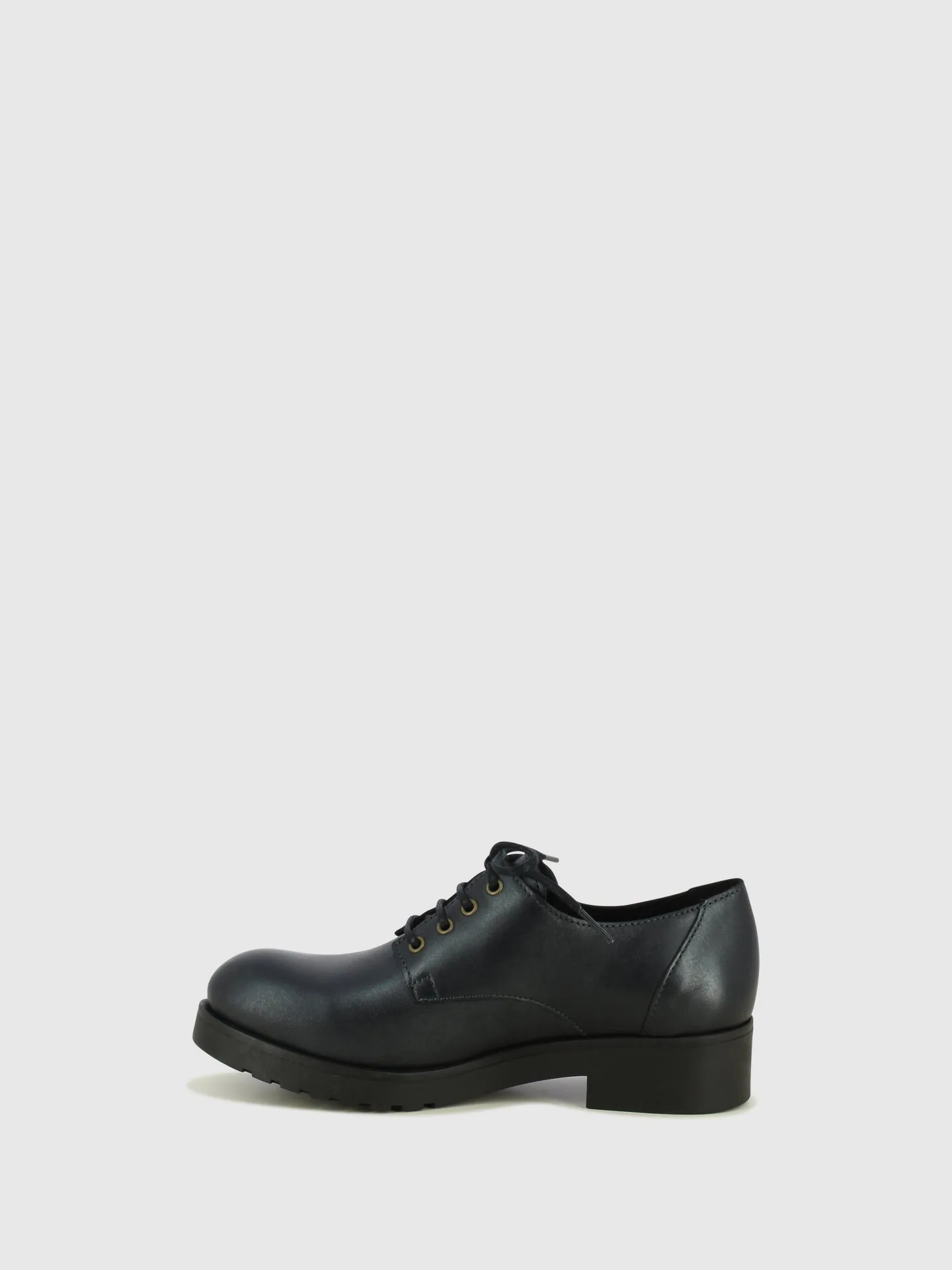 Black Leather Lace-up Shoes