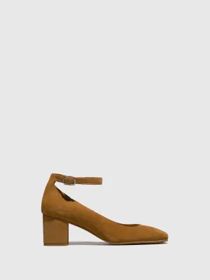 Brown Ankle Strap Shoes