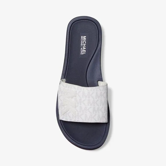 MICHAEL Michael Kors Logo Platform Slide Sandal