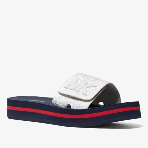 MICHAEL Michael Kors Logo Platform Slide Sandal